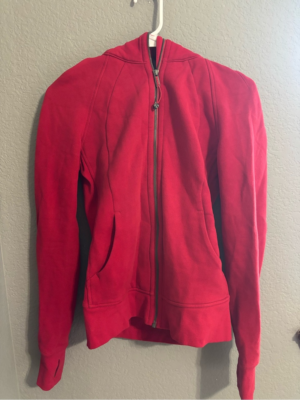lululemon athletica Red Zip-Up Bomber Jacket